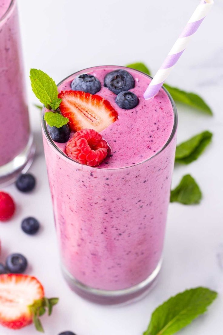 Smoothie frutos rojos antioxidante