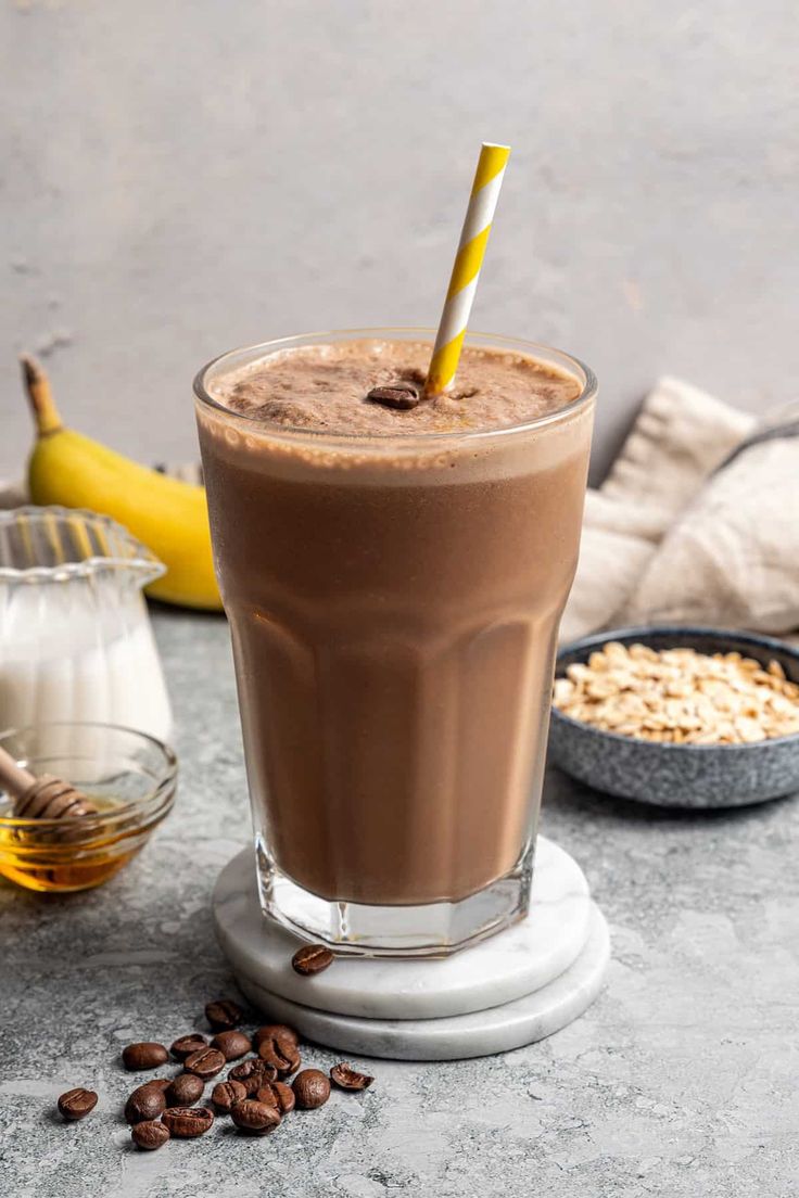 Batido proteína y café